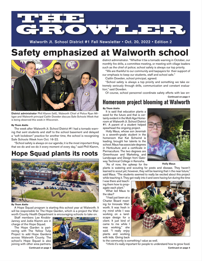 The Growler School Newspaper From October 20, 2022
