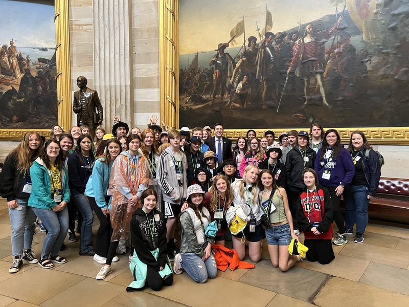 A group of 13 students and two chaperones from Walworth Jt. School District #1 joined with those from other area schools during an April visit to Washington. D.C. (Submitted)